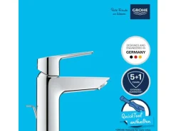 Grohe QuickFix Waschtischarmatur Start S-Size Zugstangen-Ablaufgarnitur 1 1/4