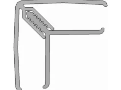 Grosfillex Innen-/Außenwinkelprofil 5 - 8 mm klippbar weiß 260 cm