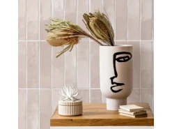 Grosfillex Wandpaneele Element 3D Optik Vertical Tiles Rose 260 cm x 37,5 cm