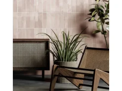 Grosfillex Wandpaneele Element 3D Optik Vertical Tiles Rose 260 cm x 37,5 cm