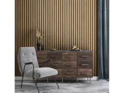 Grosfillex Wandverkleidung Element 3D Optik Linio 260 cm x 37,5 cm Bamboo