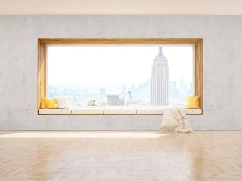 Grosfillex Wandverkleidung Element 3D Optik Beton NY Weiß 260 cm x 37,5 cm