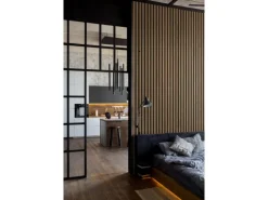 Grosfillex Wandverkleidung Element 3D Optik Linio 260 cm x 37,5 cm Light Oak