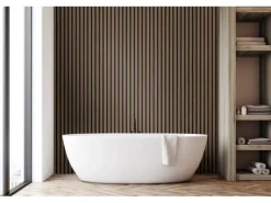 Grosfillex Wandverkleidung Element 3D Optik Linio 260 cm x 37,5 cm Walnut