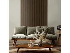 Grosfillex Wandverkleidung Element 3D Optik Linio 260 cm x 37,5 cm Walnut