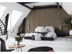 Grosfillex Wandverkleidung Element 3D Optik Linio 260 cm x 37,5 cm Walnut