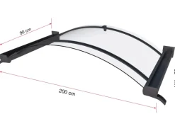 Gutta Bogenvordach BV/B 200 Anthrazit 200 cm x 90 cm x 30 cm