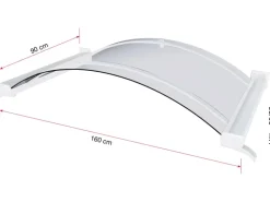 Gutta Bogenvordach BV/B 160 Weiß 25 cm x 160 cm x 90 cm