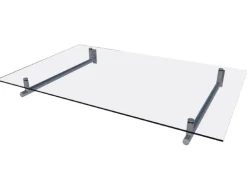Gutta Glasvordach HD 160 Edelstahl Klar 160 cm x 100 cm