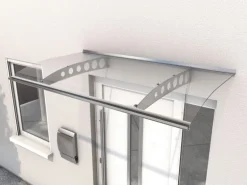 Gutta Pultvordach PT/ET 160 Edelstahloptik 22,5 cm x 160 cm x 90 cm