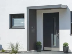 Gutta Rechteckvordach BS PLUS 200 Seite L BK Anth. Klingel Sprechanlage Kamera