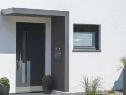 Gutta Rechteckvordach BS PLUS 200 Seite R Briefkasten Anth. Klingel Sprechanlage