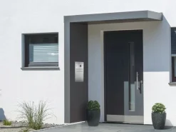 Gutta Rechteckvordach BS PLUS 200 Seite L Briefkasten Edel. Klingel Sprechanlage