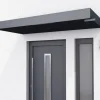 Gutta Rechteckvordach BS PLUS Anthrazit 200 x 90 cm Wasserspeier Rechts