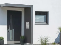 Gutta Rechteckvordach BS PLUS 200 Seite R Briefkasten Edel. Klingel Sprechanlage