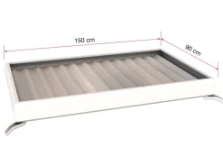 Gutta Rechteckvordach NM 150 Weiß 14 cm x 150 cm x 90 cm