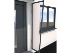 Gutta Seitenblende für B1 Acryl Klar Anthrazit 200 cm x 60 cm x 45 cm