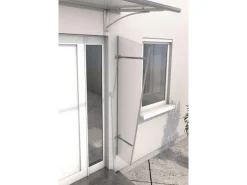 Gutta Seitenblende PT/GR Acryl Edelstahloptik 185 cm x 60 cm x 30 cm