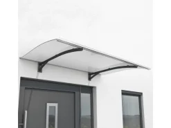 Gutta Vordach PT Secco Anthrazit Klar 150 cm x 90 cm x 22 cm