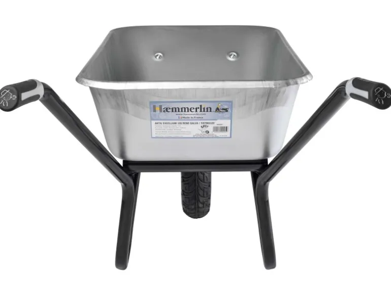 Haemmerlin Schubkarre Aktiv Excellium 120 l Tiefmulde Luftrad Verzinkt