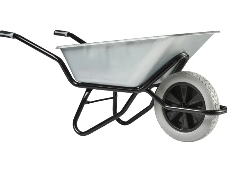 Haemmerlin Schubkarre Clipso Excellium 120 l Tiefmulde PU-Rad Verzinkt