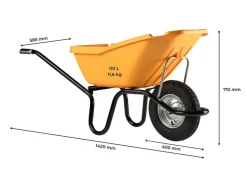 Haemmerlin Schubkarre Pick Up 110 l Gelb Kunststoffmulde Luftrad