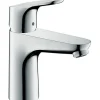 Hansgrohe Einhebel-Waschbeckenarmatur Focus 100 mm mit Zugstangen-Ablaufg. Chrom