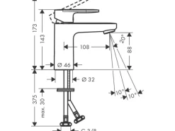 Hansgrohe Einhebel-Waschtischmischer Vernis Blend 100 Matt Black