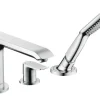 Hansgrohe 3-Loch Einhebel-Wannenrandmischer Metris Chrom