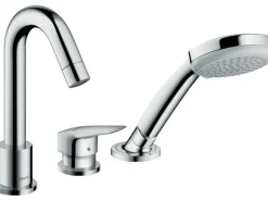 Hansgrohe 3-Loch Einhebel-Wannenarmatur Logis mit Secuflex Chrom