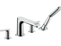 Hansgrohe 4-Loch Wannenrandarmatur Metris Chrom