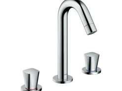 Hansgrohe 3-Loch Waschtischarmatur Logis 150 mit Zugstangen-Ablaufgarnitur Chrom