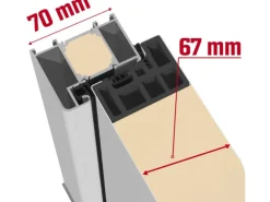 Haustür Thermospace Dublin Prime 100 cm x 210 cm Weiß Anschlag L