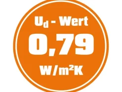 Haustür Thermospace Milano Prime 100 cm x 210 cm Grau Anschlag R