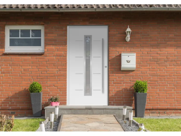 Haustür Thermospace Milano Prime 110 cm x 210 cm Weiß Anschlag R