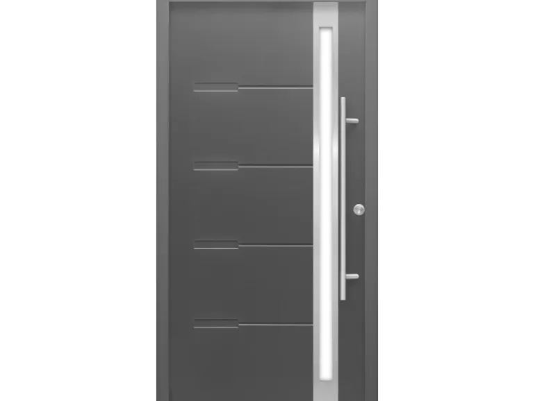 Haustür Thermospace Neapel Prime 100 cm x 210 cm Anthrazit Anschlag R