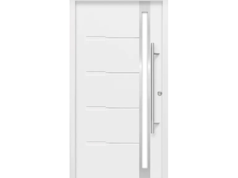 Haustür Thermospace Neapel Prime 110 cm x 210 cm Weiß Anschlag R