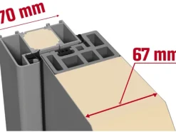 Haustür Thermospace Oslo Prime 110 cm x 210 cm Grau Anschlag R