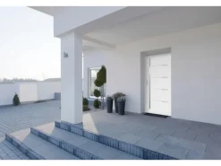 Haustür Thermospace Oslo Prime 100 cm x 210 cm Weiß Anschlag L