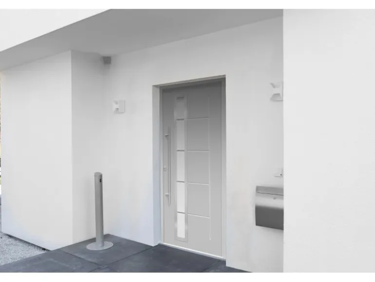 Haustür Thermospace Paris Prime 100 cm x 210 cm Grau Anschlag L