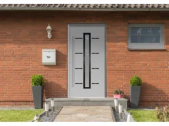 Haustür ThermoSpace Prime Milano 100 cm x 210 cm Grau Anschlag L