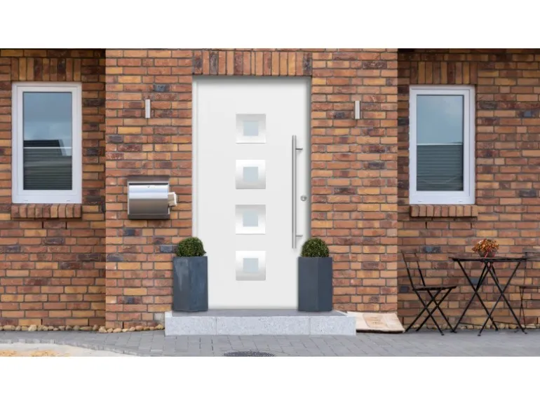 Haustür Thermospace Wien Prime 100 cm x 210 cm Weiß Anschlag R