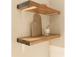 HEVVA Regalwinkel FREIBERG 10 cm Tief 2er Set Weiß