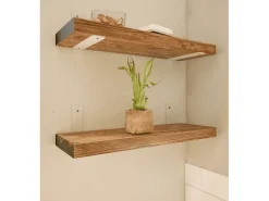 HEVVA Regalwinkel FREIBERG 10 cm Tief 2er Set Weiß