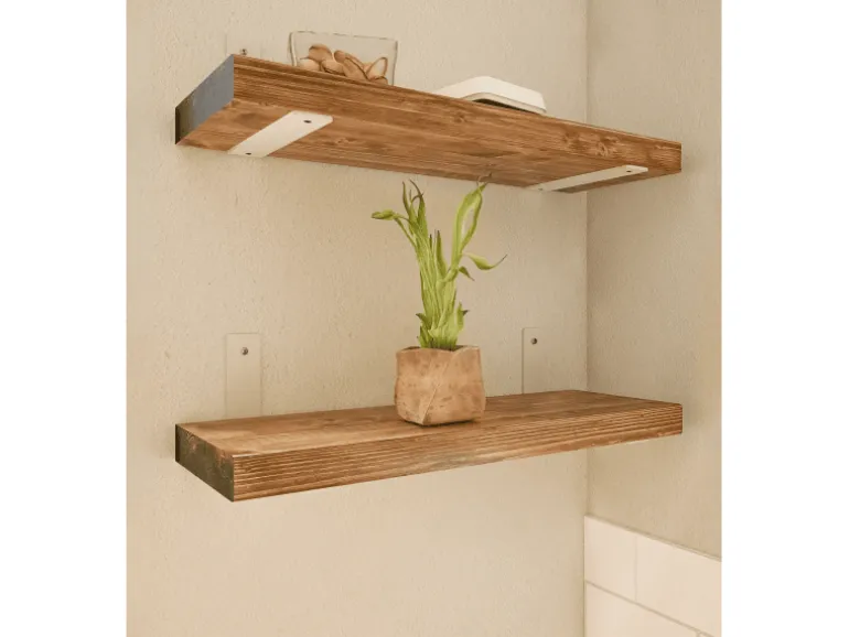 HEVVA Regalwinkel FREIBERG 10 cm Tief 2er Set Weiß