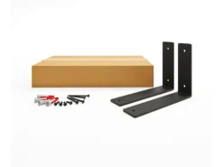 HEVVA Regalwinkel FREIBERG 10 cm Tief 2er Set Schwarz