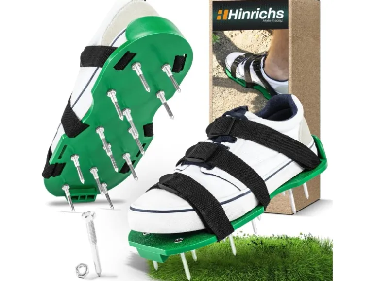 Hinrichs Rasenlüfterschuhe 2x Nagelschuhe zum Rasen belüften