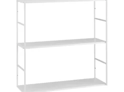 Hängeregal aus Metall 60 cm x 60 cm x 20 cm Weiss matt