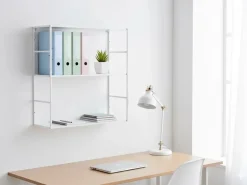 Hängeregal aus Metall 60 cm x 60 cm x 20 cm Weiss matt