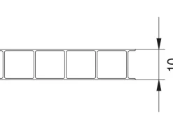 Hohlkammerplatte 10 mm Bronce 2500 mm x 1050 mm